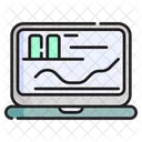 Analytics Laptop Graph Icon