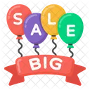 Sale Sign Big Sale Balloons Sale Banner Icon