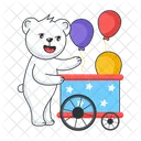 Carrinho de balão  Ícone
