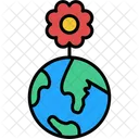 Flor Do Mundo Mundo Flor Ícone