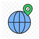 Localização do globo  Ícone