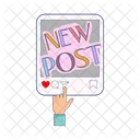 Publicar Texto Publicacion Redes Sociales Icono